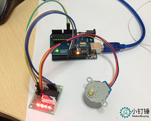如何用arduino 电位器、面包板驱动步进电机试验和代码
