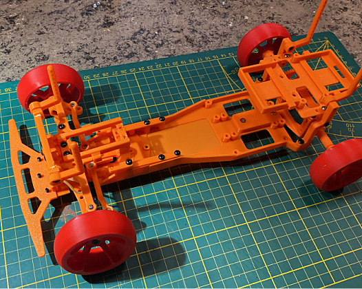 开源：3D打印1/10迷你漂移底盘mg996舵机370电机制作方法 RDD1  v0.3